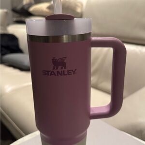 Stanley Mauve Travel Mug with Handle and Straw